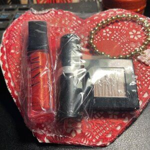 valentine gift lip glosses / lipstick eyeshadow  /bracelet with a buttery
